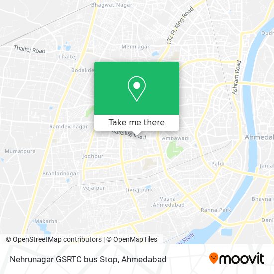 Nehrunagar GSRTC bus Stop map