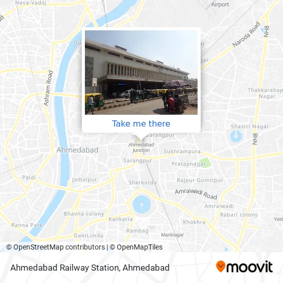 Ahmedabad Railway Station Map How To Get To Ahmedabad Railway Station In Kalupur By Bus?