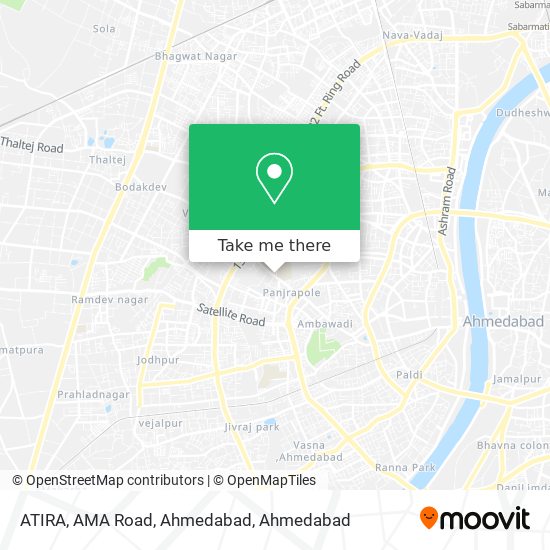 ATIRA, AMA Road, Ahmedabad map