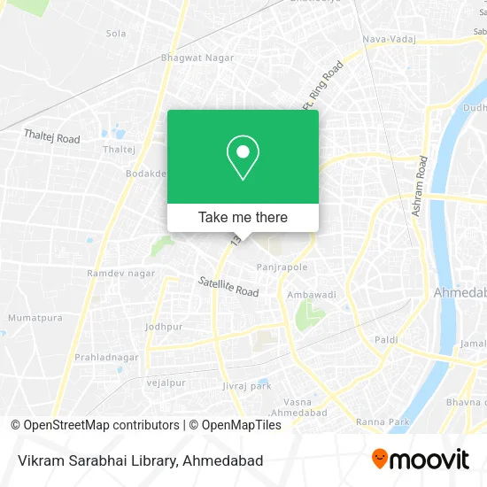 Vikram Sarabhai Library map