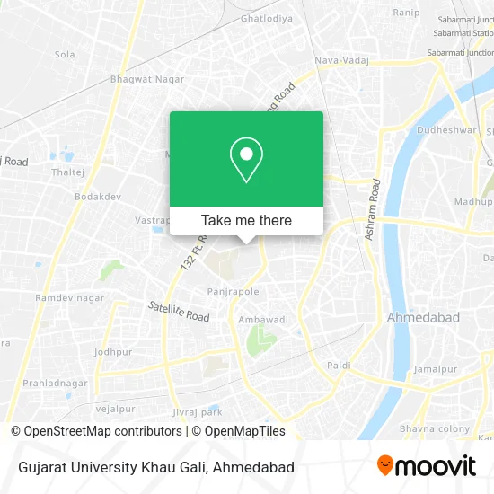 Gujarat University Khau Gali map