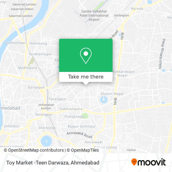 Toy Market -Teen Darwaza map