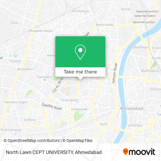 North Lawn CEPT UNIVERSITY map