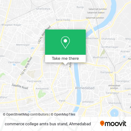 commerce college amts bus stand map