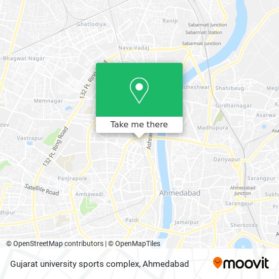 Gujarat university sports complex map