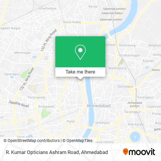 R. Kumar Opticians Ashram Road map