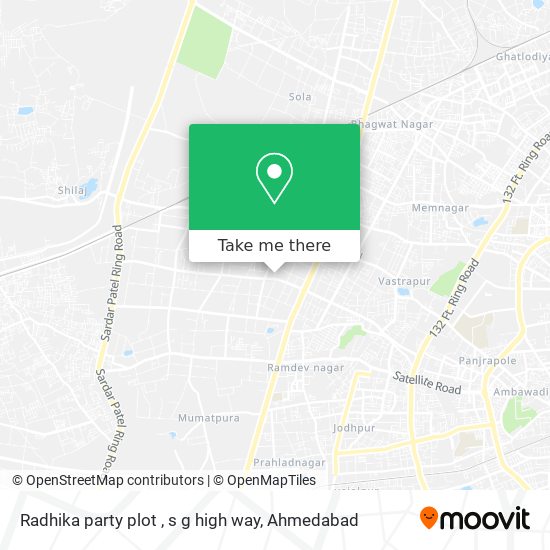 Radhika party plot , s g high way map