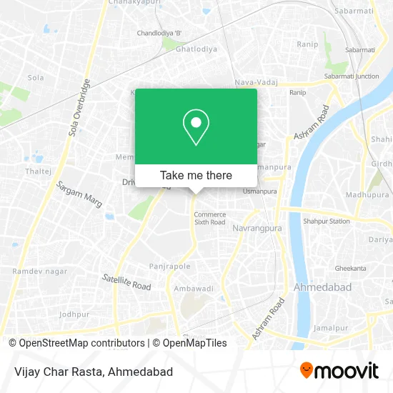 Vapi Char Rasta Map How to Get to Vijay Char Rasta in Navrangpura by Bus or Metro?
