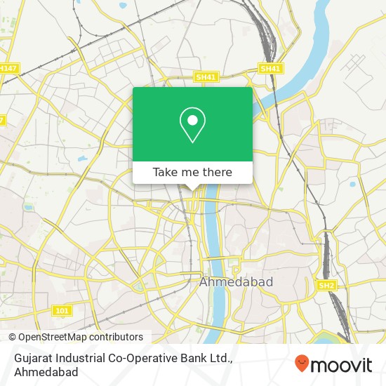 Gujarat Industrial Co-Operative Bank Ltd. map