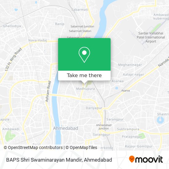 BAPS Shri Swaminarayan Mandir map