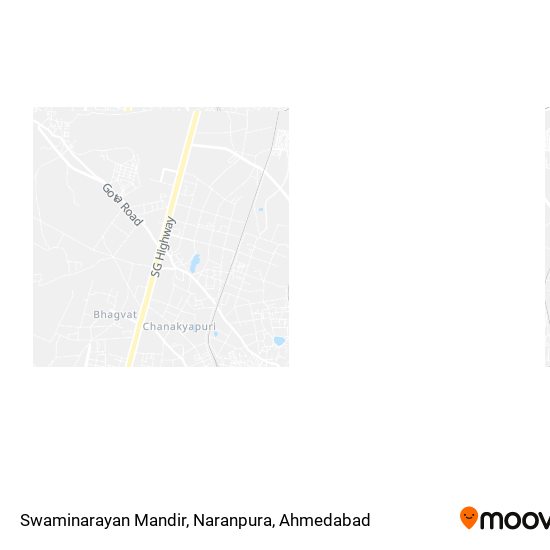 Swaminarayan Mandir, Naranpura map