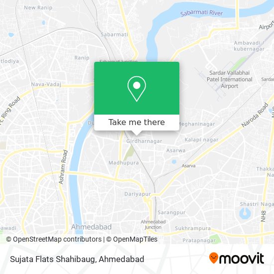 Sujata Flats Shahibaug map