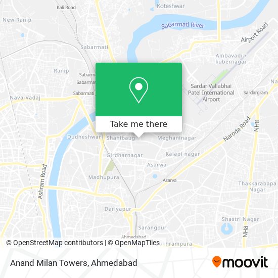 Anand Milan Towers map