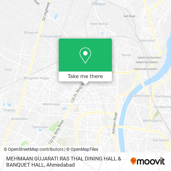 MEHMAAN GUJARATI RAS THAL DINING HALL & BANQUET HALL map