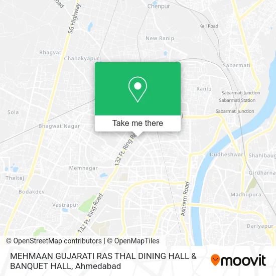 MEHMAAN GUJARATI RAS THAL DINING HALL & BANQUET HALL map