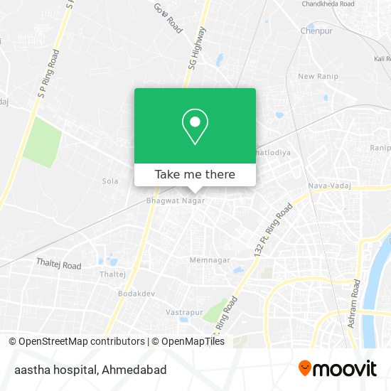 aastha hospital map