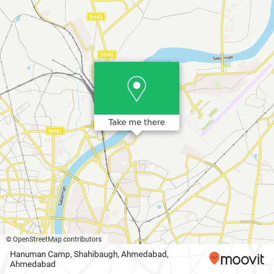 Hanuman Camp, Shahibaugh, Ahmedabad map
