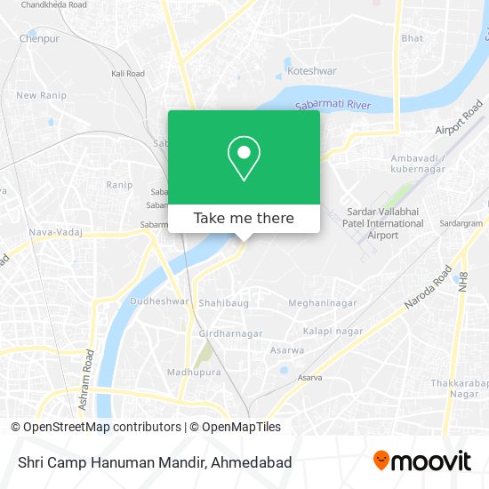 Shri Camp Hanuman Mandir map