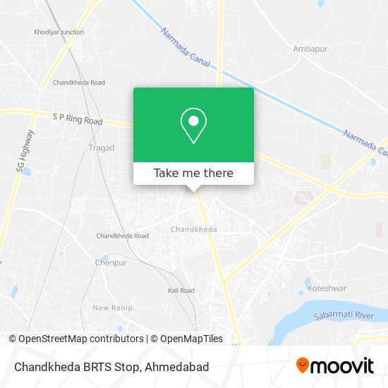 Chandkheda BRTS Stop map