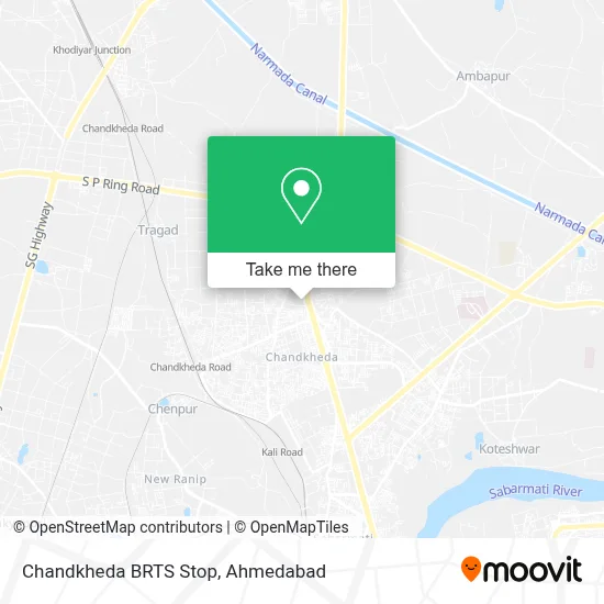 Chandkheda BRTS Stop map