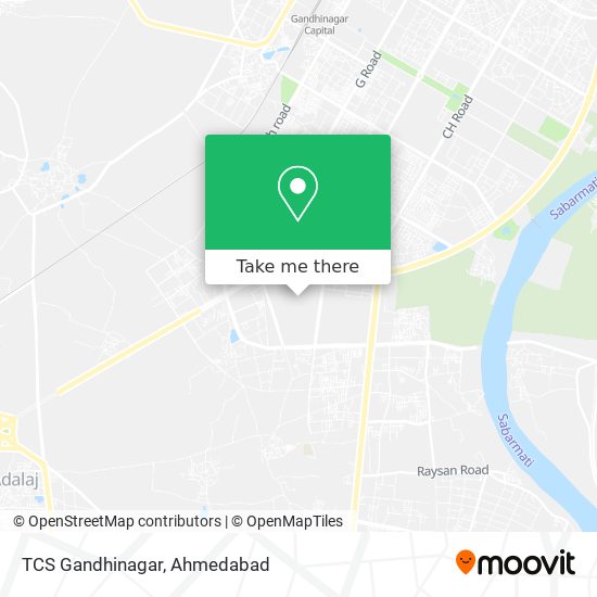 TCS Gandhinagar map