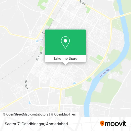 Sector 7, Gandhinagar map