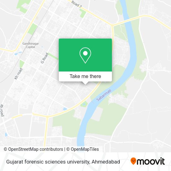 Gujarat forensic sciences university map