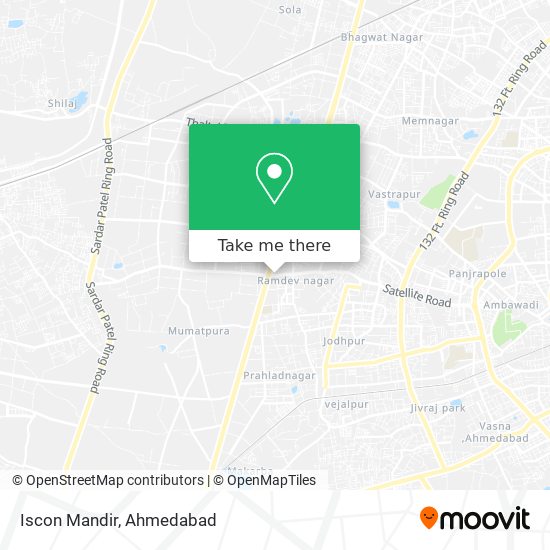 Iscon Mandir map