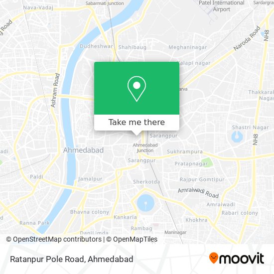 Ratanpur Pole Road map