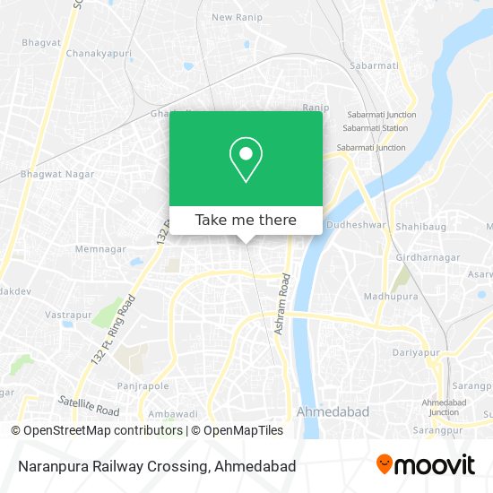 Naranpura Railway Crossing map