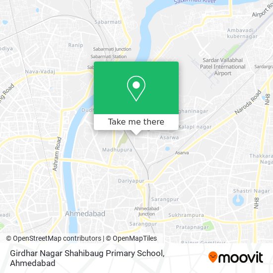Girdhar Nagar Shahibaug Primary School map