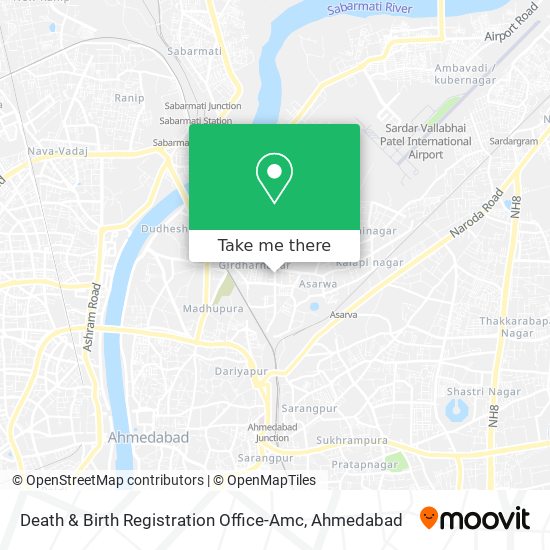 Death & Birth Registration Office-Amc map