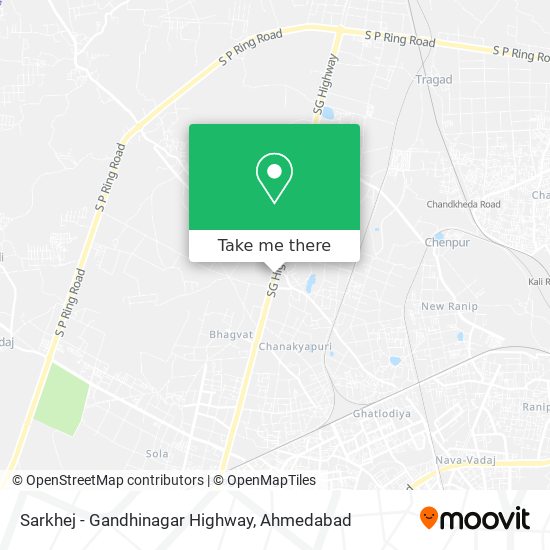 Sarkhej - Gandhinagar Highway map
