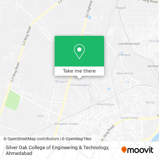 Silver Oak College of Engineering & Technology map