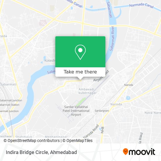Indira Bridge Circle map