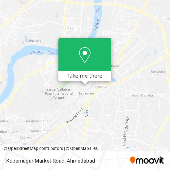 Kubernagar Market Road map