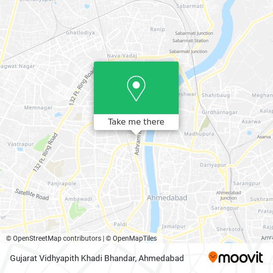 Gujarat Vidhyapith Khadi Bhandar map