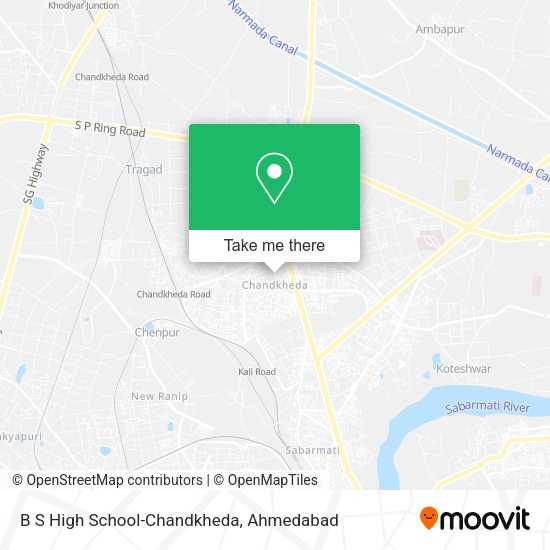 B S High School-Chandkheda map