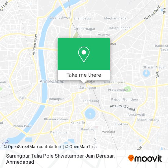 Sarangpur Talia Pole Shwetamber Jain Derasar map