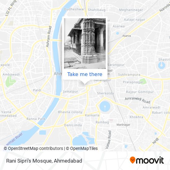 Rani Sipri's Mosque map