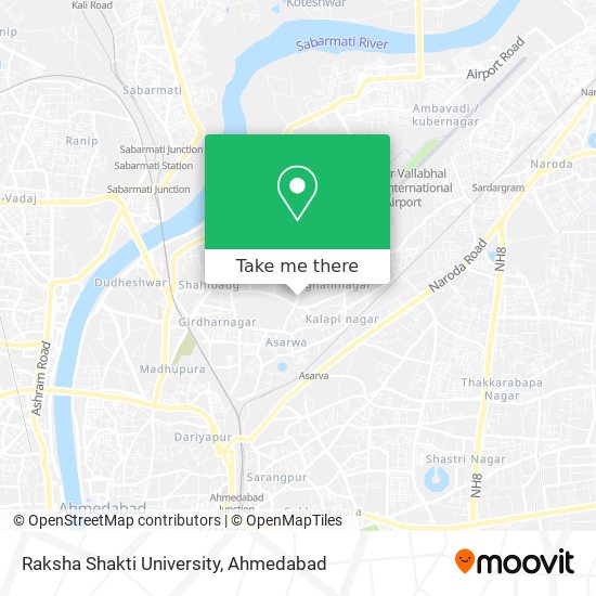 Raksha Shakti University map