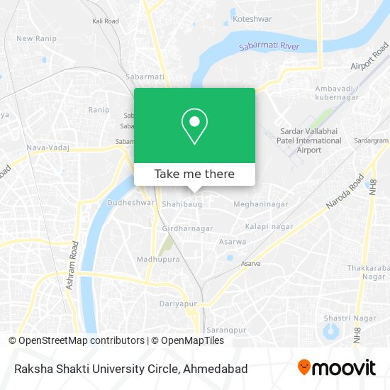 Raksha Shakti University Circle map