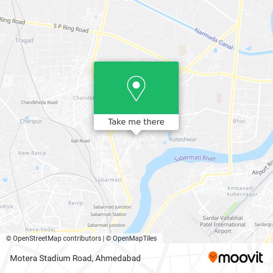 Motera Stadium Road map