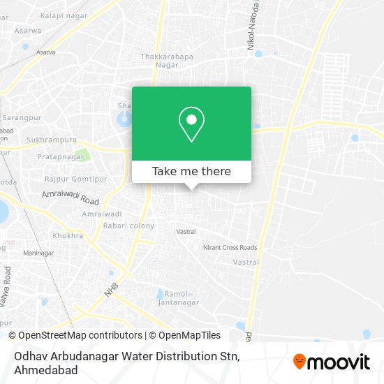 Odhav Arbudanagar Water Distribution Stn map