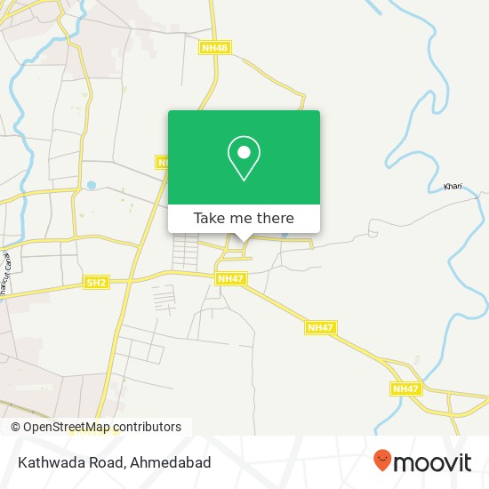 Kathwada Road map