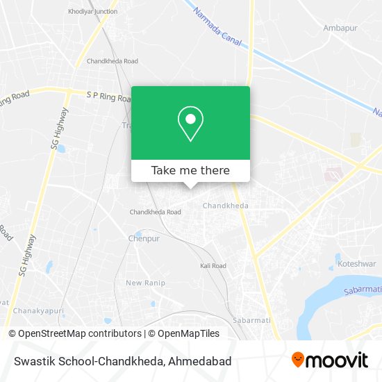 Swastik School-Chandkheda map