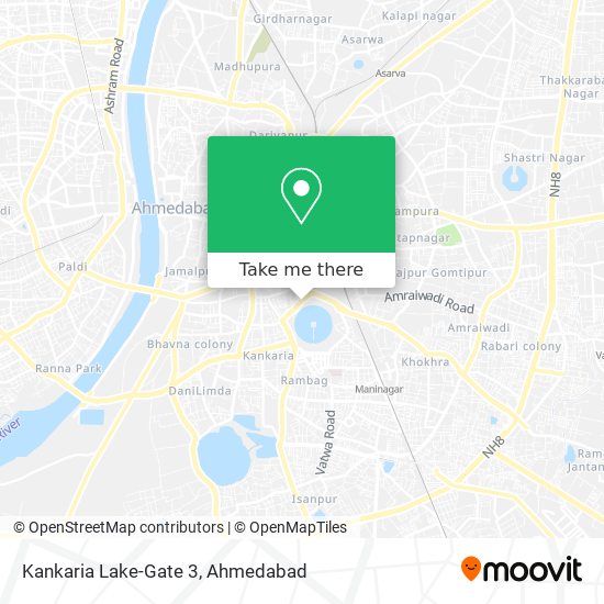 Kankaria Lake-Gate 3 map