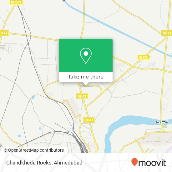 Chandkheda Rocks map