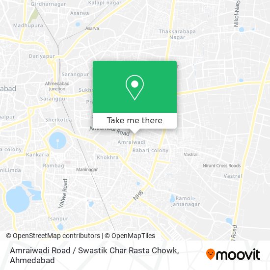 Amraiwadi Road / Swastik Char Rasta Chowk map