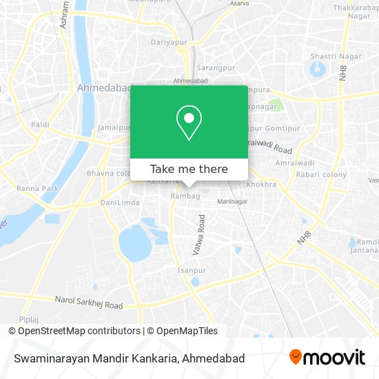 Swaminarayan Mandir Kankaria map